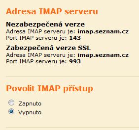 Seznam.cz IMAP