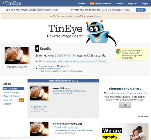 TinEye - výsledek hledání