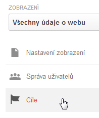 Odkaz Cíle v GA
