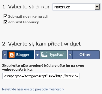 Facebook widget