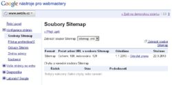 Informace o sitemap.xml