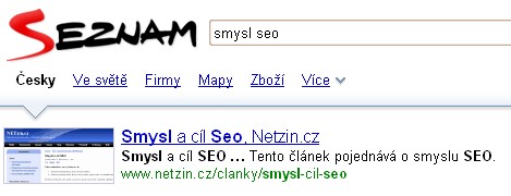 Smysl SEO na Seznamu