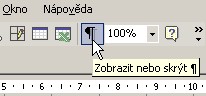 Word - netisknutelné znaky