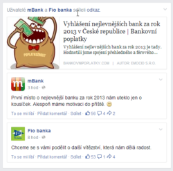 mBank a Fio na Facebooku