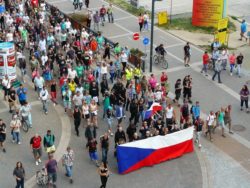 Protestní pochod v Č. Budějovicích 24. 8. 2013